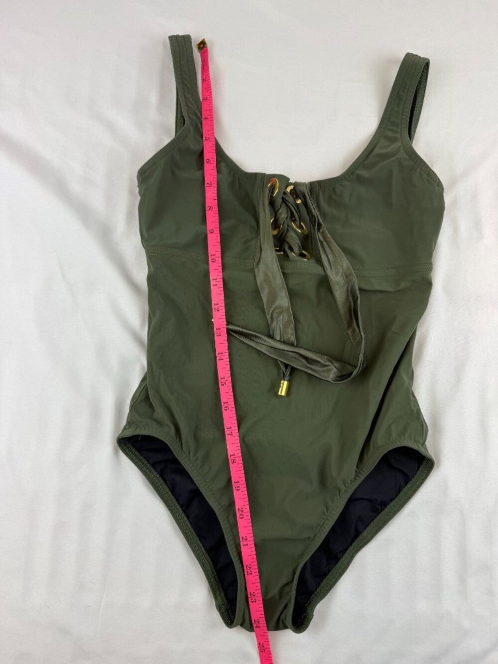 Karla Colletto Maritta Round Neck Womens One Piece Swimsuit Sz 6- 2US XS - Picture 6 of 7